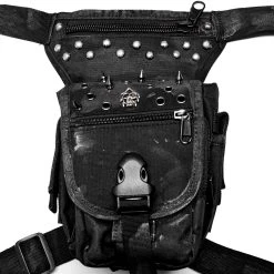 PUNK RAVE Waistbag 'Xenos' Noir -ALCHEMY GOTHIC shop waistbag xenos noir 9
